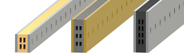 FLUSH SIDED STRESS RELIEVING CONTROL STRIPS 3MM 12MM CONTROL SECTION