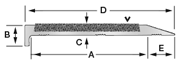 BFA731ST Surface Mounted Brass template diagram