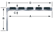 745S Recessed Nosing template diagram