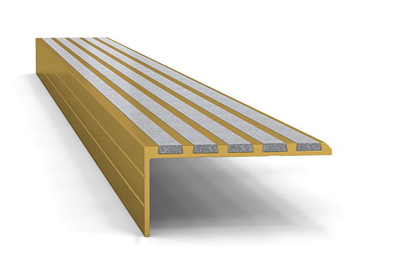 B745SB Bevelled Edge Abrasive Brass Nosing