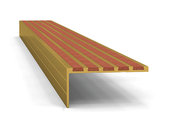 B745S Recessed Abrasive Stair Tread Nosing